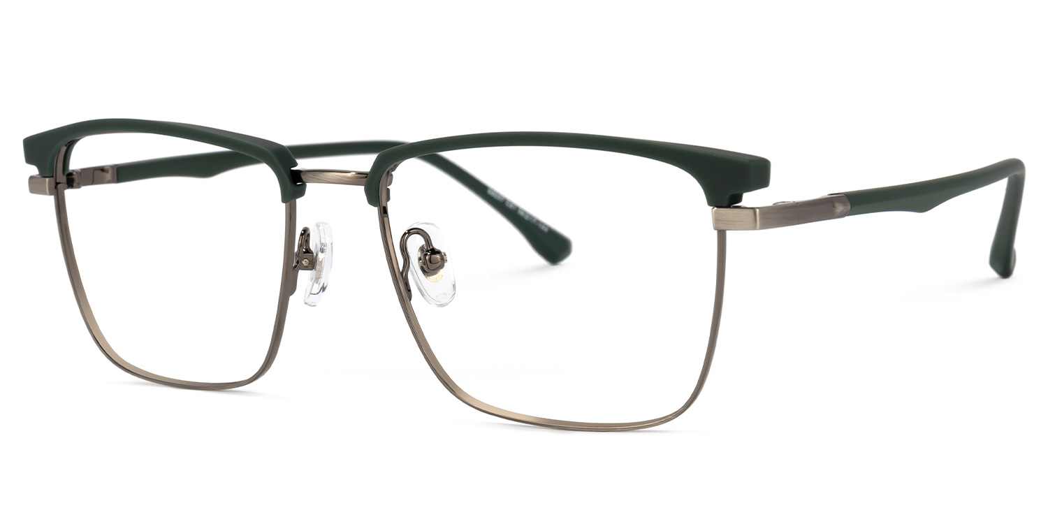 Kierriah Browline Dark-Green Glasses | ZEELOOL UK1