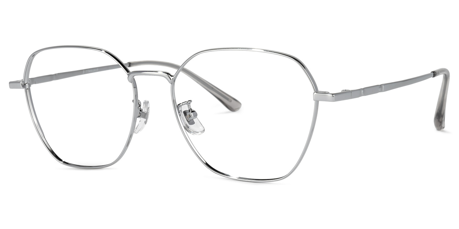 Sindele Square Silver Glasses | ZEELOOL UK1