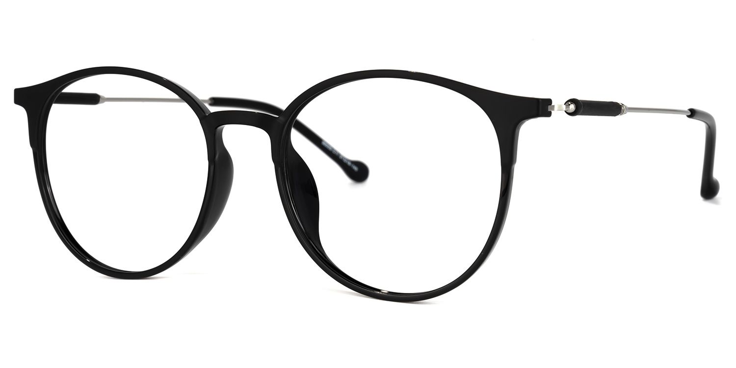 Gamble Round Black Glasses | ZEELOOL UK1