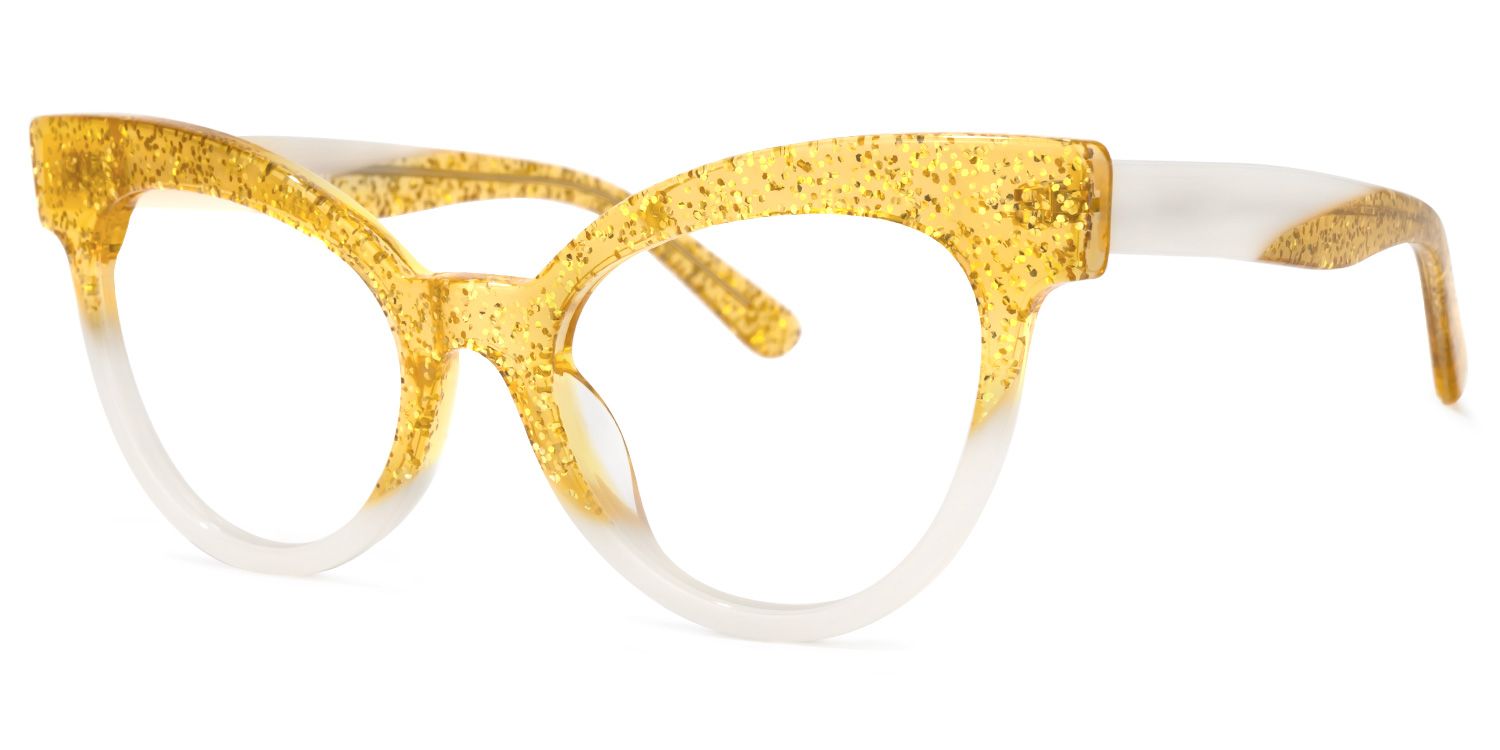 Haydee Cateye Yellow Glasses | ZEELOOL UK1