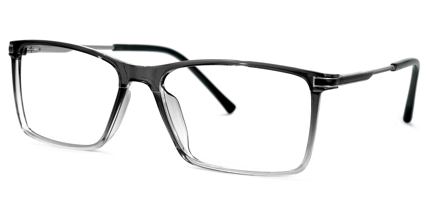 Mikysha Rectangle Gray Glasses | ZEELOOL UK1