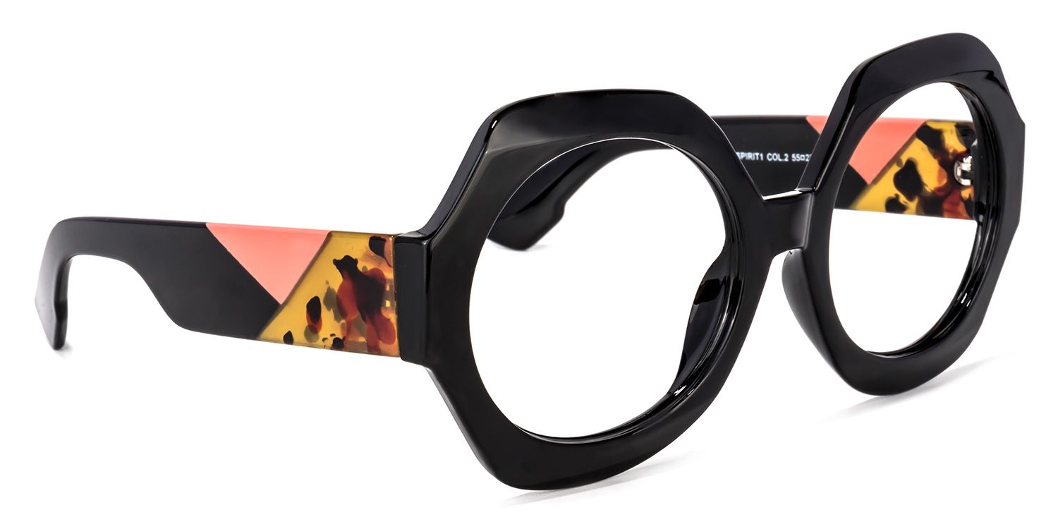 Geoffrey Geometric Black Glasses | ZEELOOL UK1