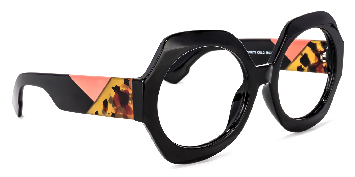 Geoffrey Geometric Black Glasses | ZEELOOL UK1