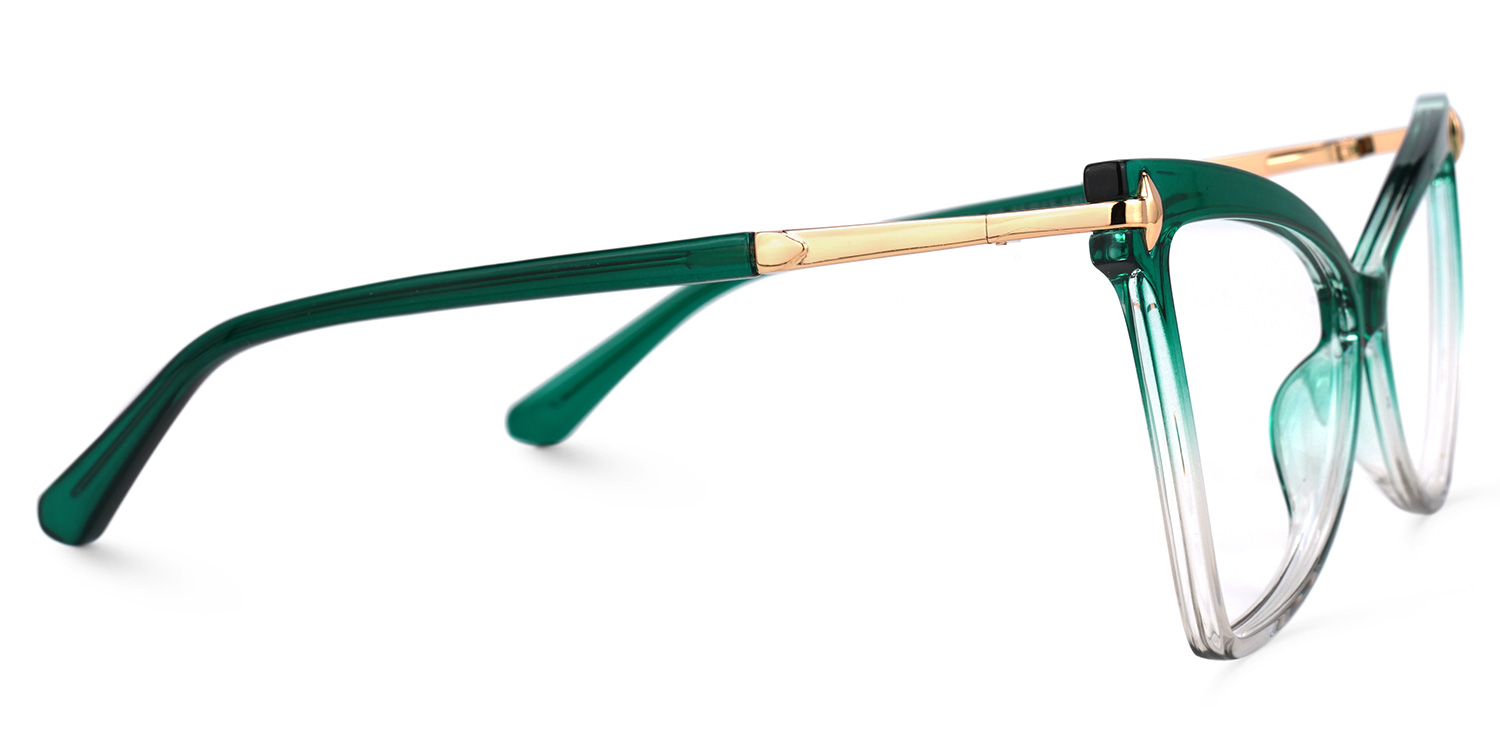Cristina Geometric Green Glasses | ZEELOOL UK2