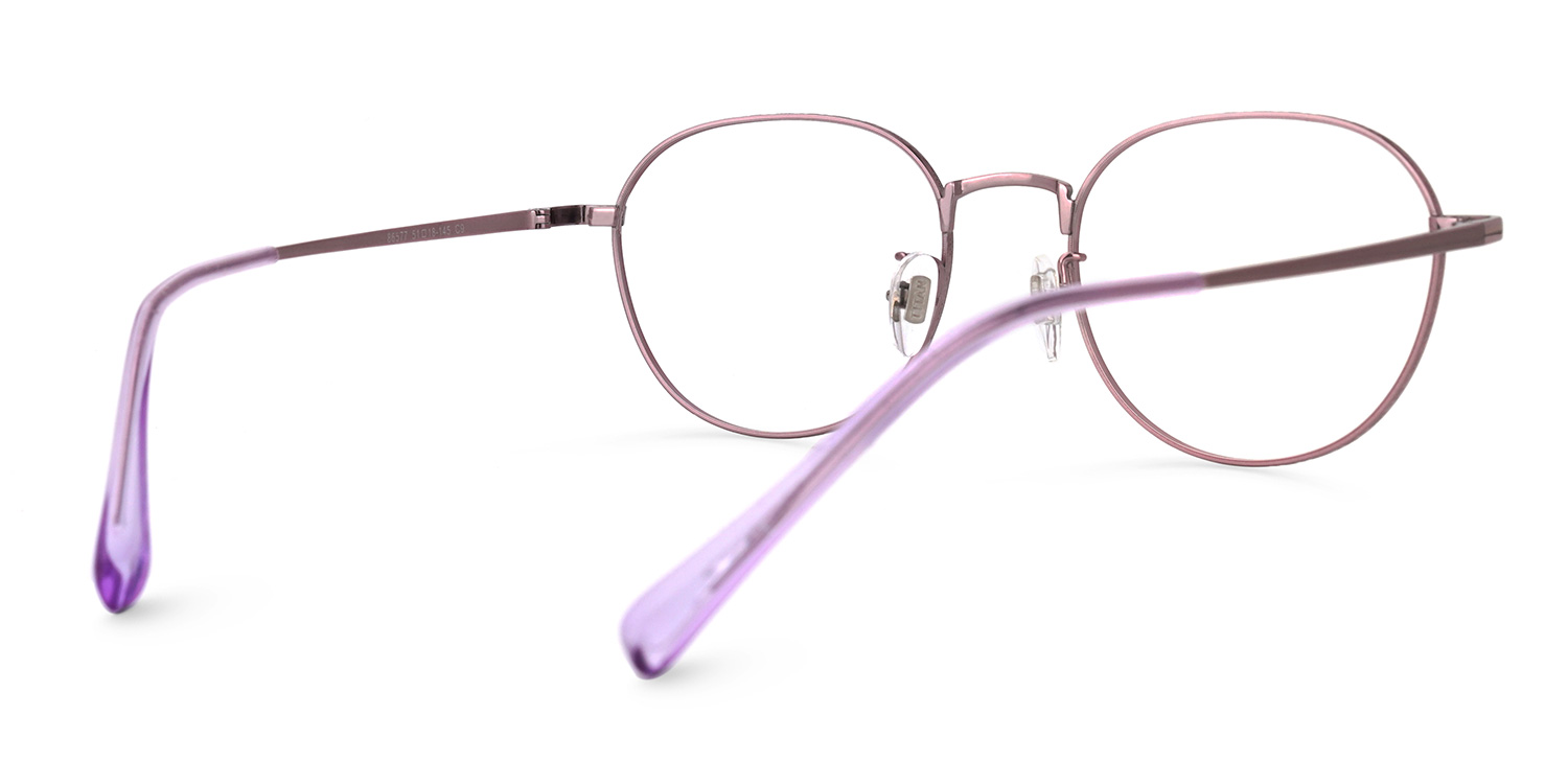 Vasquez Geometric Purple Glasses | ZEELOOL UK3