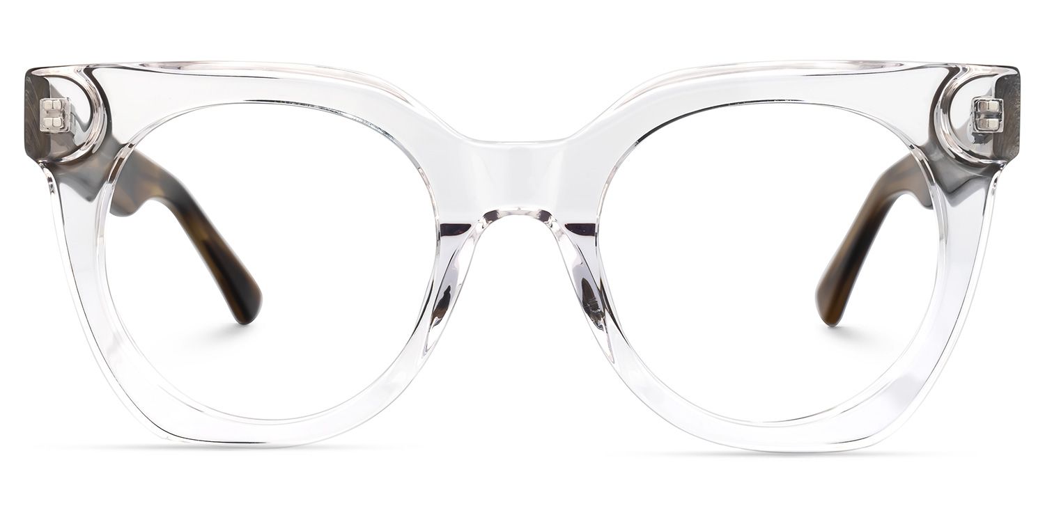 Leafy Square Clear Glasses | ZEELOOL UK0
