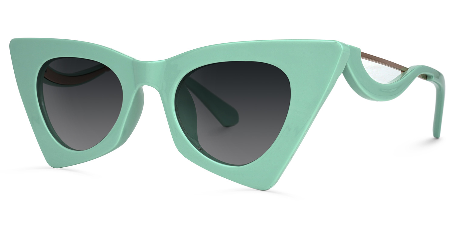 Stepp Geometric Green Sunglasses | ZEELOOL UK1