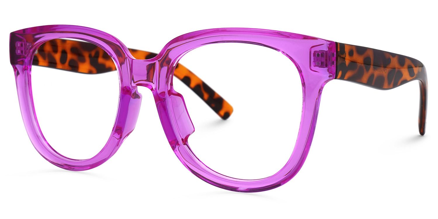 Harrell Square Purple Eyeglasses and Glasses Frames1