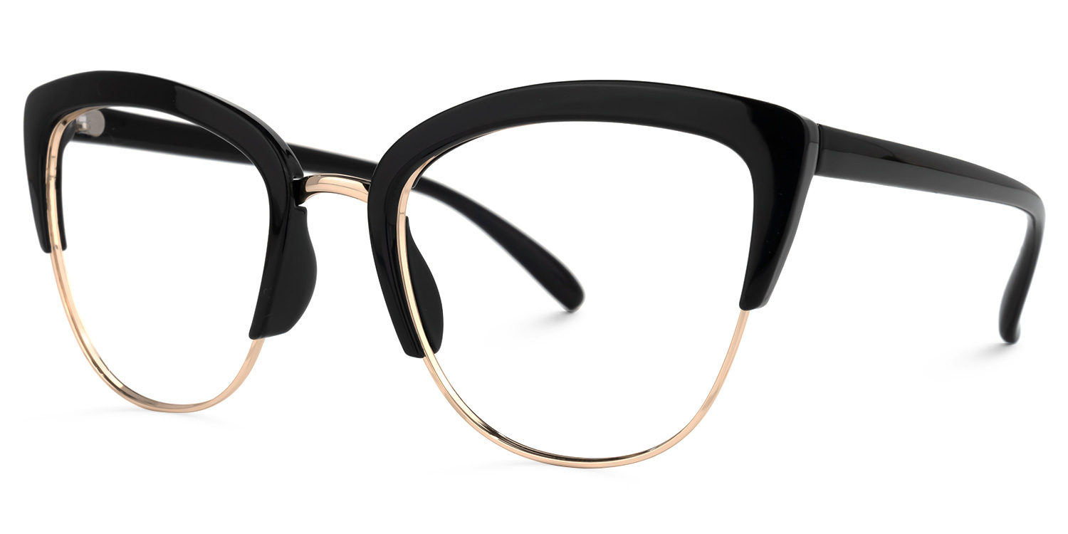 Randisha Cateye Black Glasses | ZEELOOL UK1