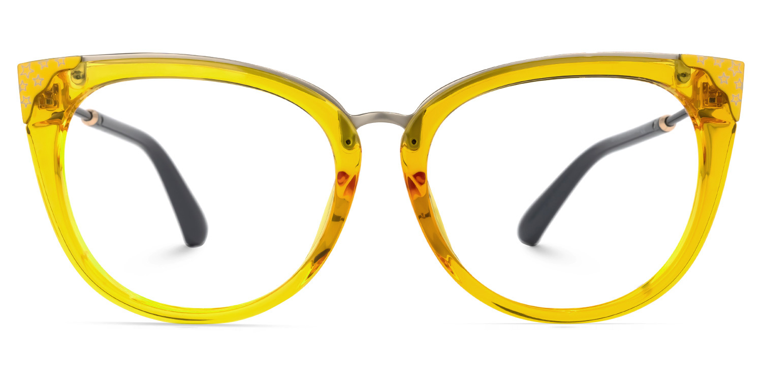 Dalton Cateye Yellow Glasses | ZEELOOL UK0
