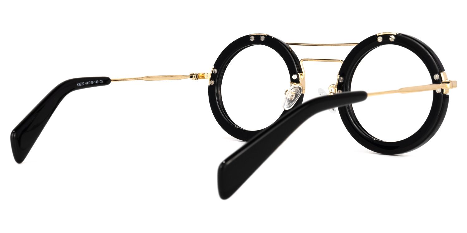 Martis Round Black Glasses | ZEELOOL UK3