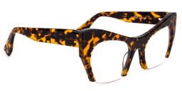 Kyle Cat Eye Yellow Tortoise Glasses1