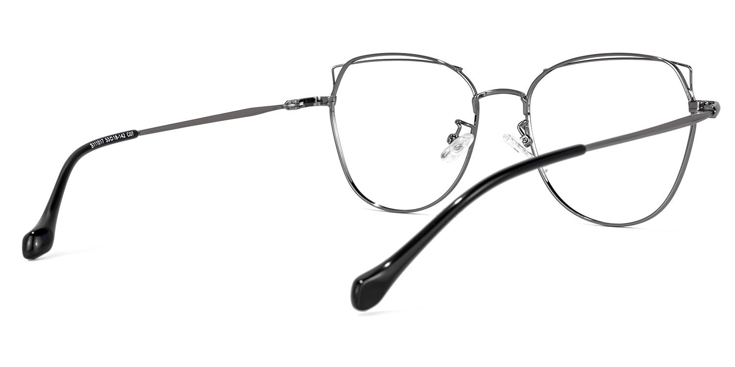 Denson Cateye Black Glasses | ZEELOOL UK3