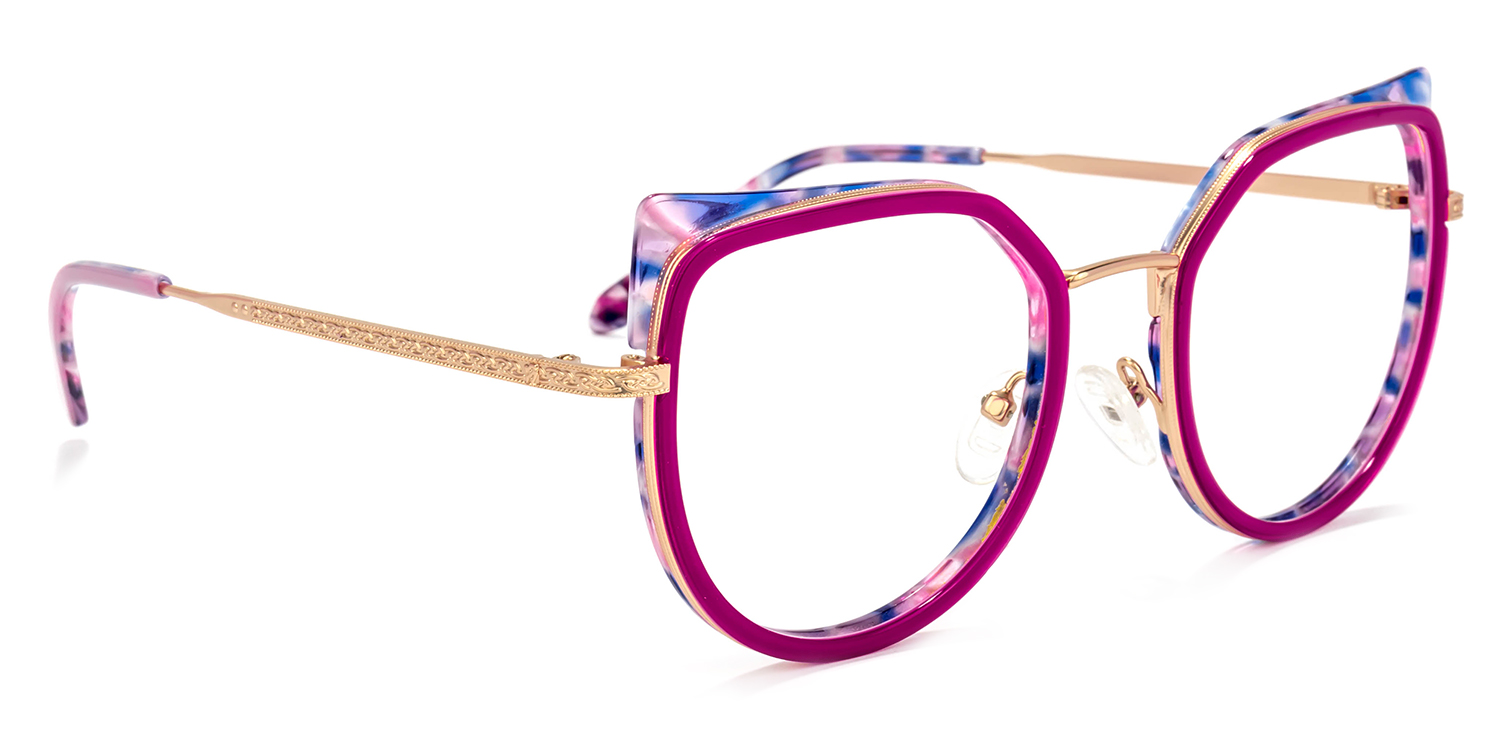 Felix Cateye Purple Glasses | ZEELOOL UK2