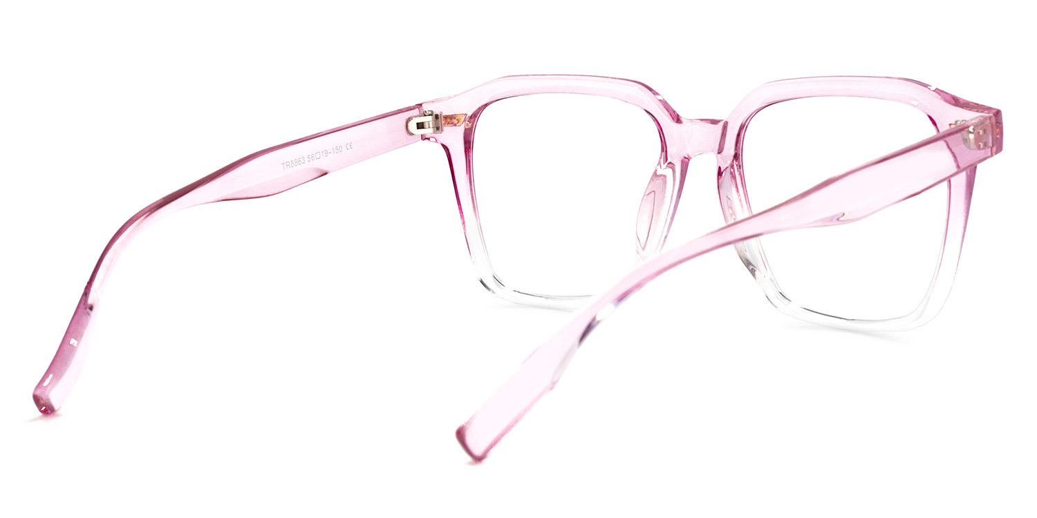 Rivera Square Pink Glasses | ZEELOOL UK3