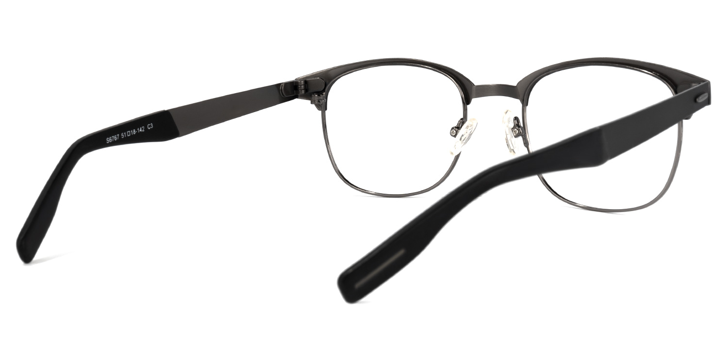 Shonia Browline Gray Glasses | ZEELOOL UK3