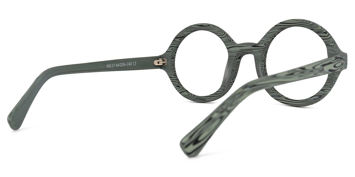 Bares Round Gray Glasses | ZEELOOL UK3