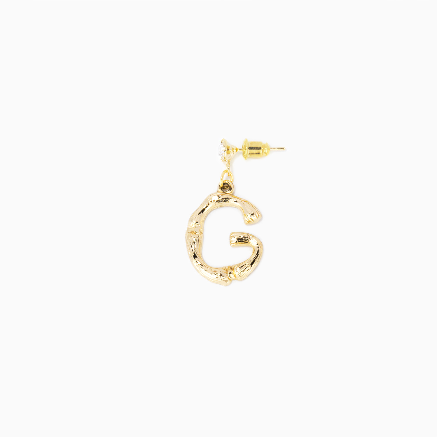 Stylish Letter G Shape Gold Earrings2
