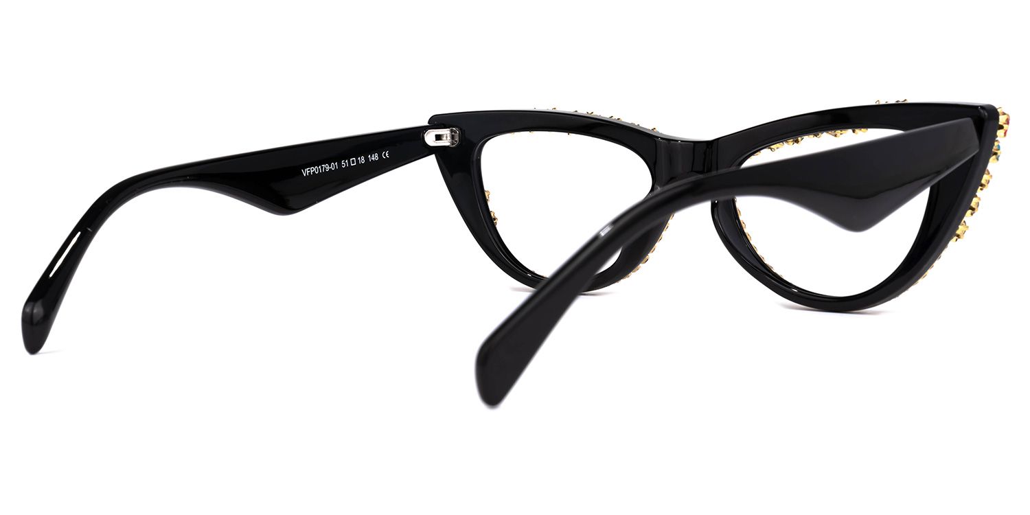 Lawal Cateye Black Glasses | ZEELOOL UK2