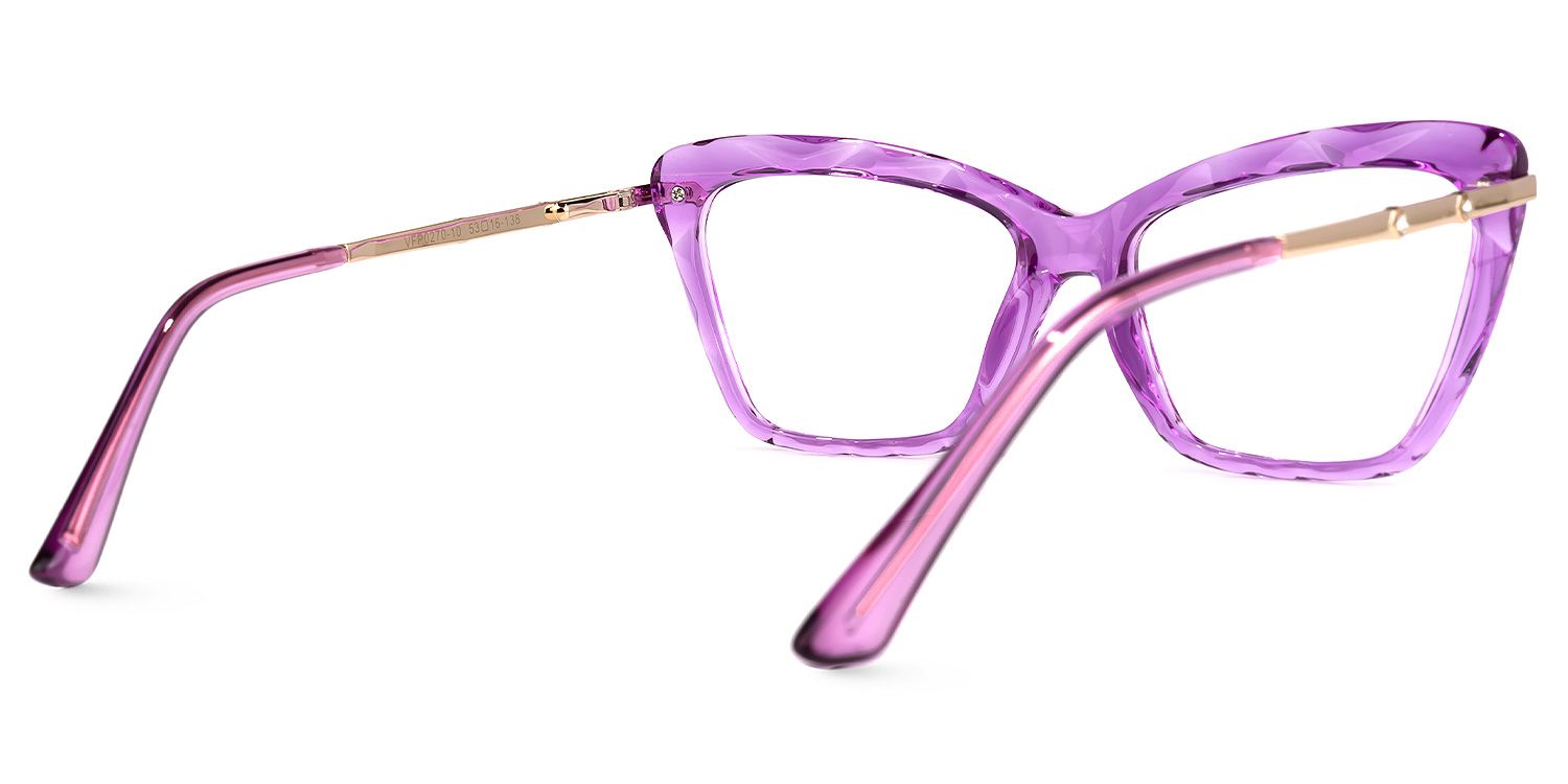 Juliet Cateye Purple Glasses | ZEELOOL UK3