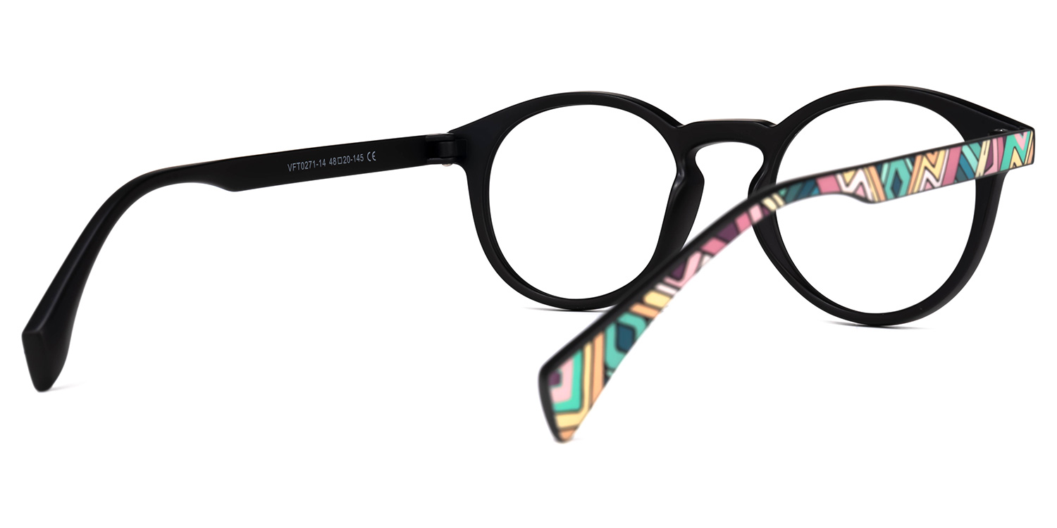 Street-Artist Round Pink-Floral Glasses | ZEELOOL UK3