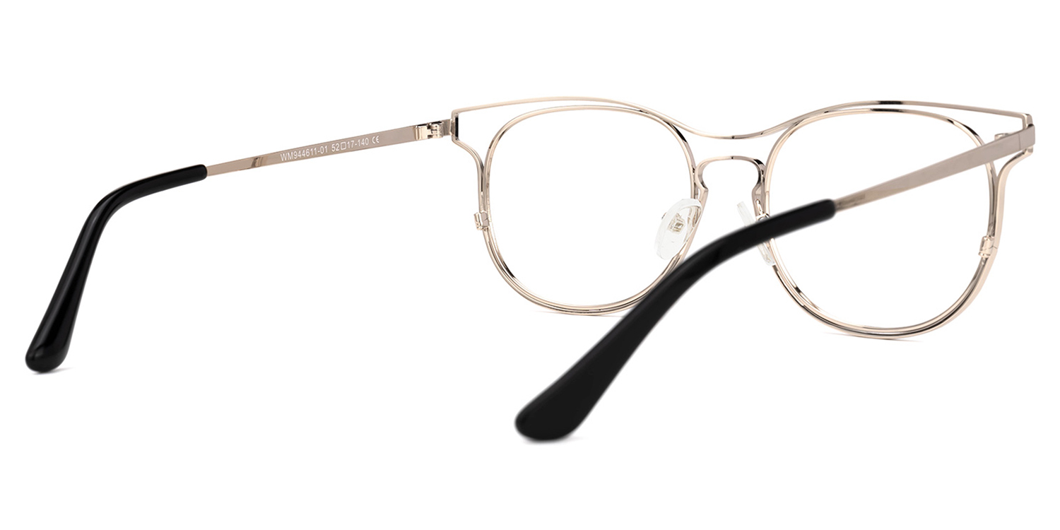 Chasity Oval Gold Glasses | ZEELOOL UK3