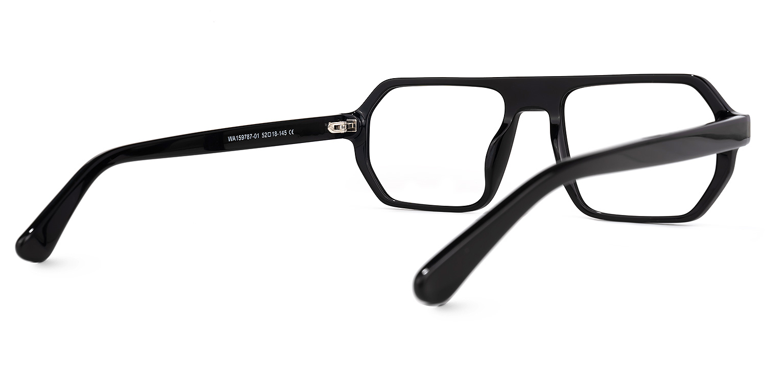 Fatou Geometric Black Glasses | ZEELOOL UK3