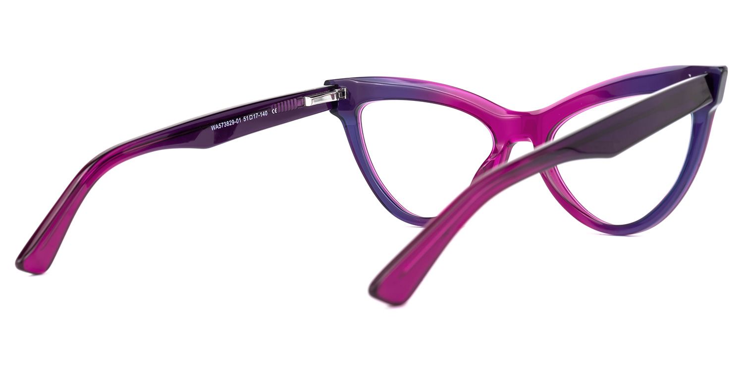 Sekudo Cateye Purple Glasses | ZEELOOL UK3