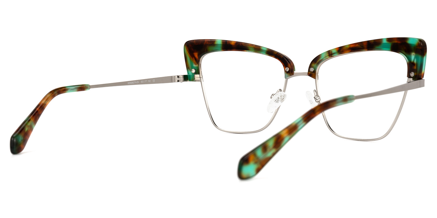 Benny Cateye Silver Glasses | ZEELOOL UK3