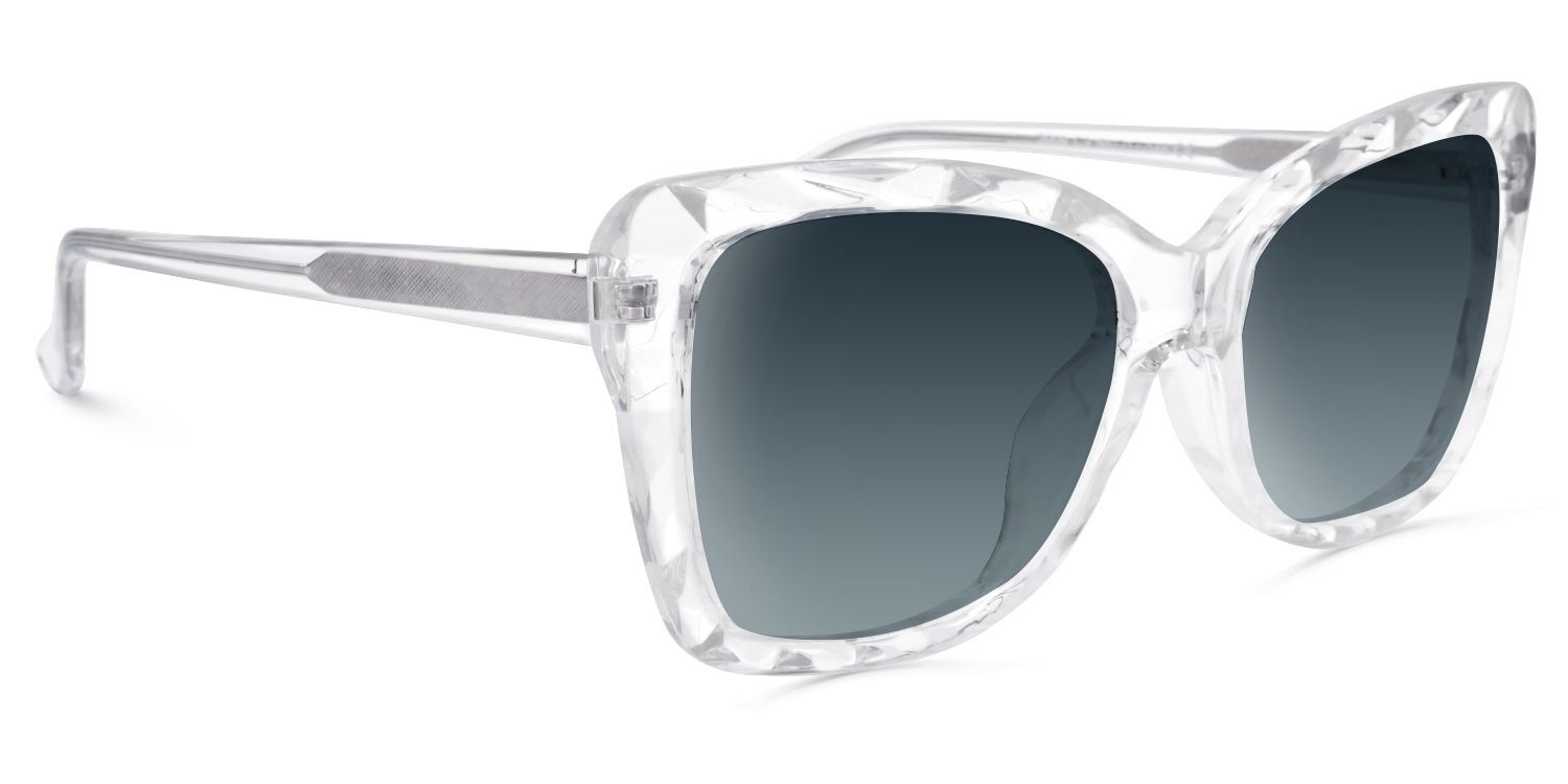 Edna Cateye Clear Sunglasses | ZEELOOL UK2