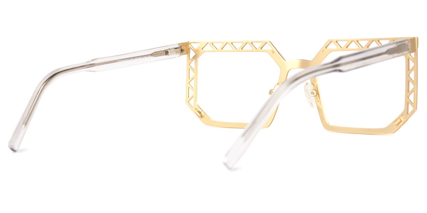 Adorno Square Gold Glasses | ZEELOOL UK3