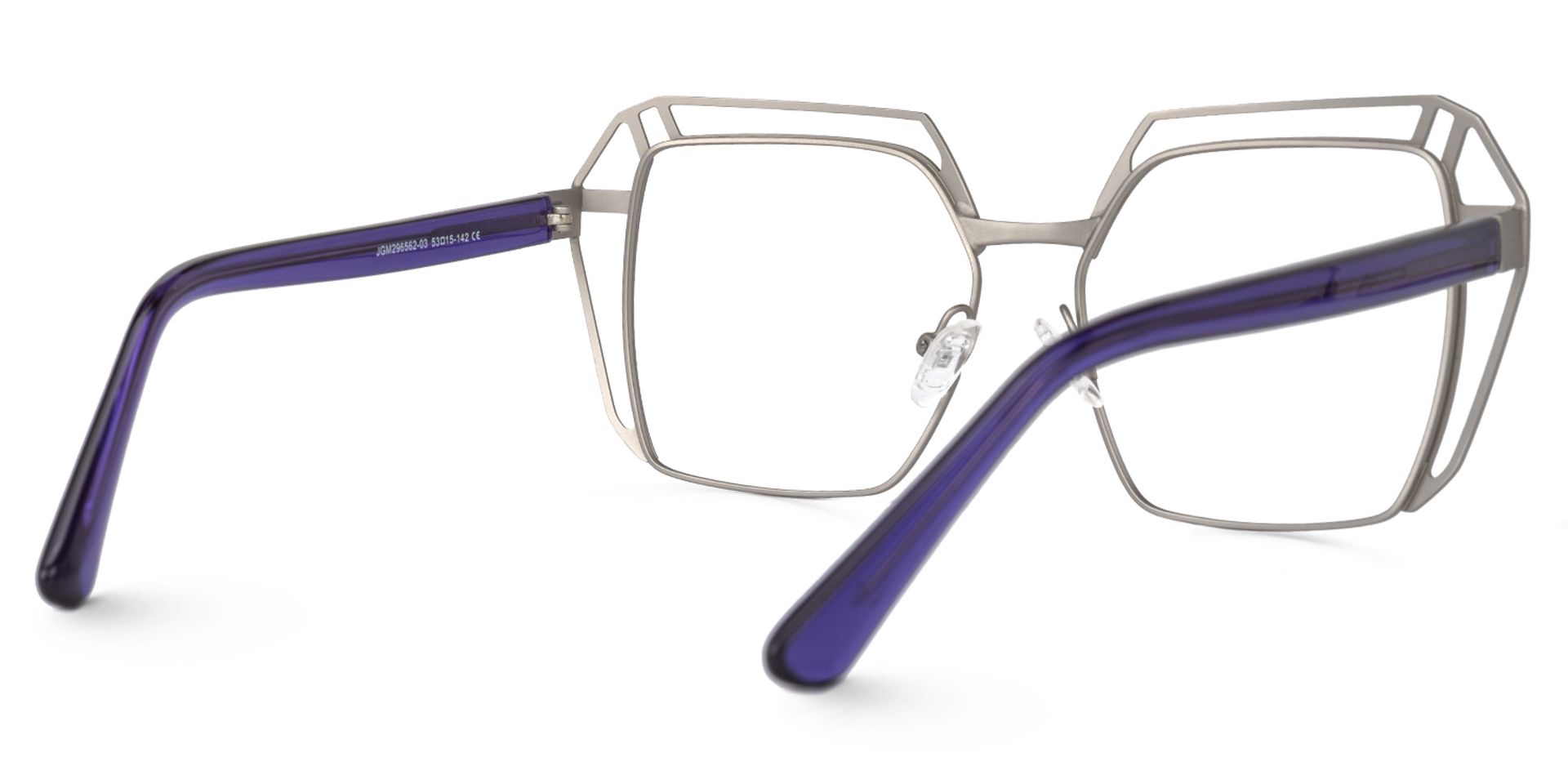 Murray Geometric Silver Glasses | ZEELOOL UK3