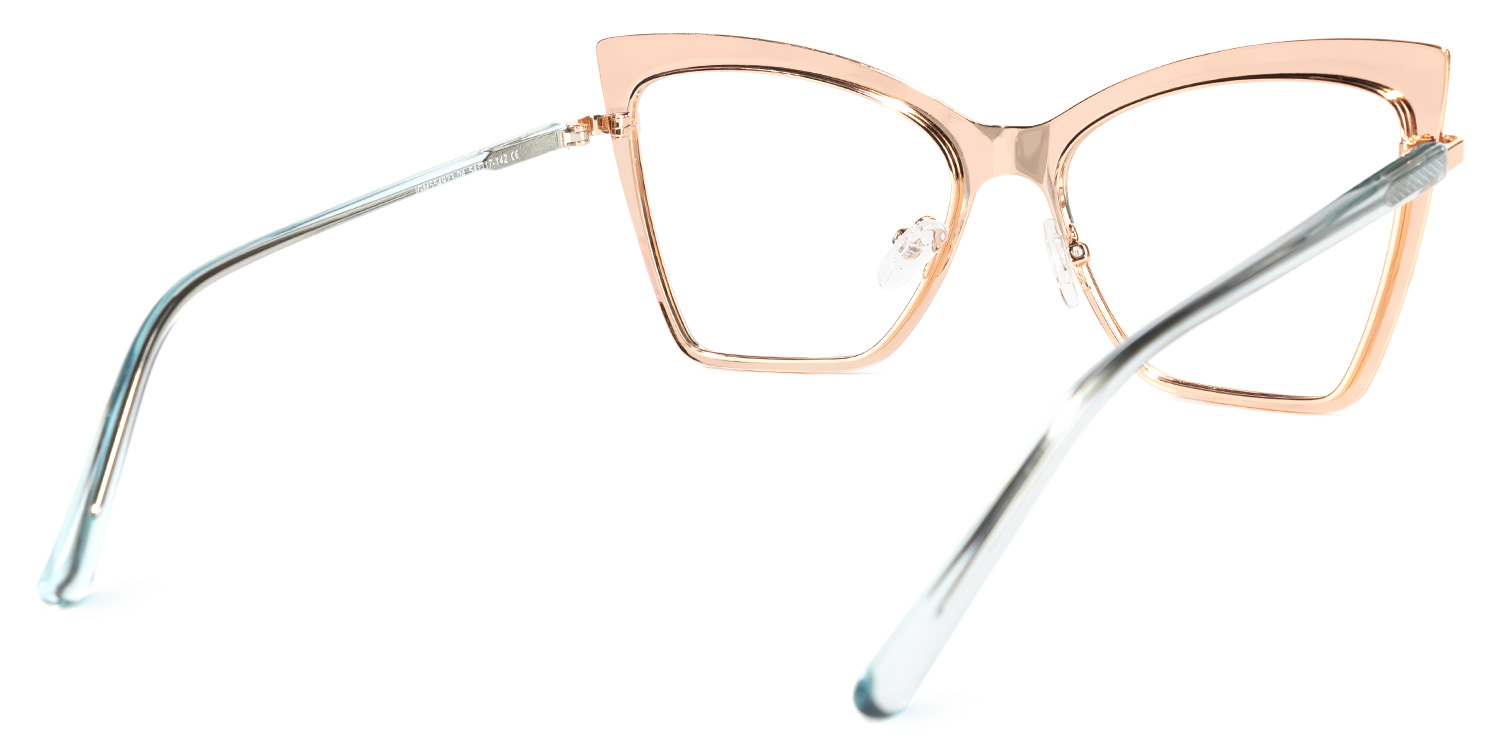 Poulson Cateye Teal Glasses | ZEELOOL UK3