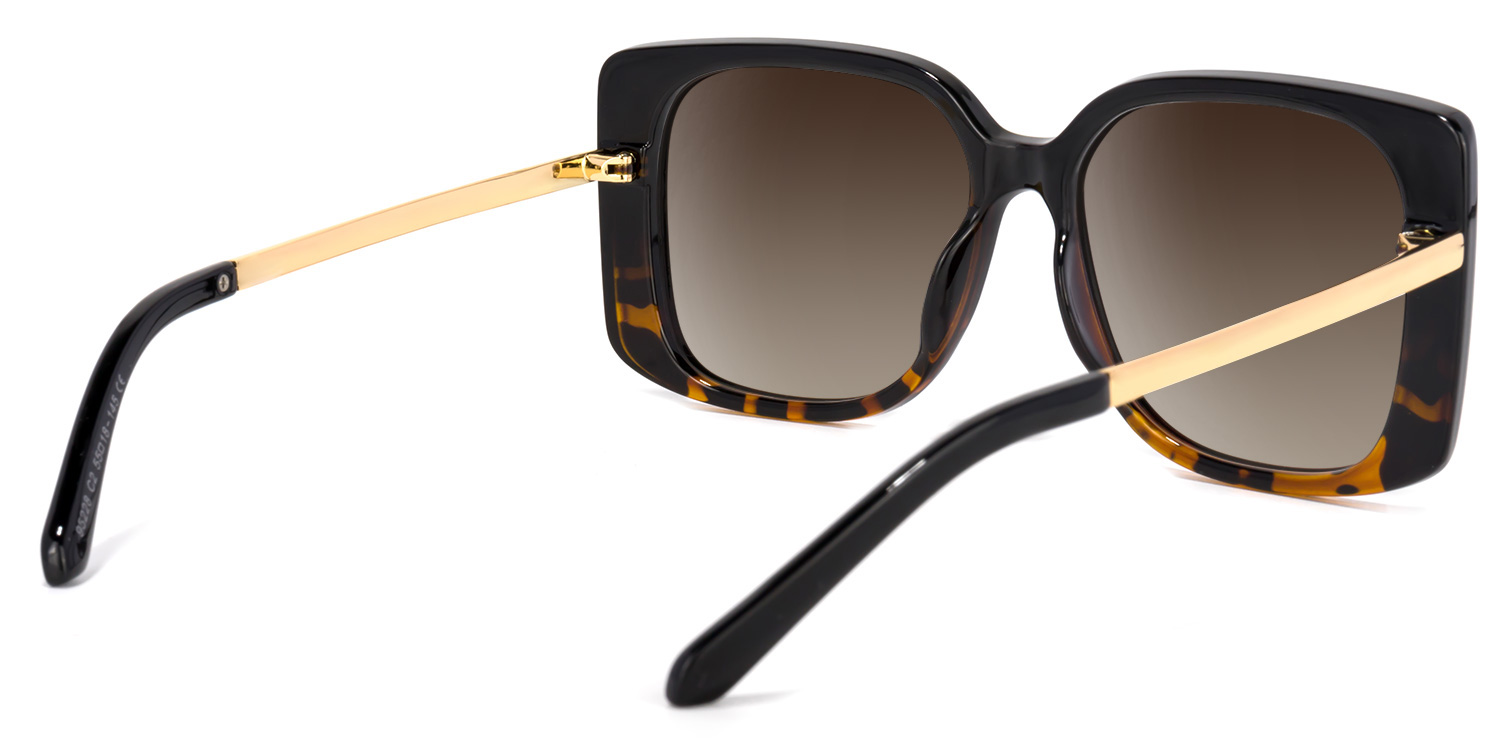 Nancy Square Black Sunglasses | ZEELOOL UK4
