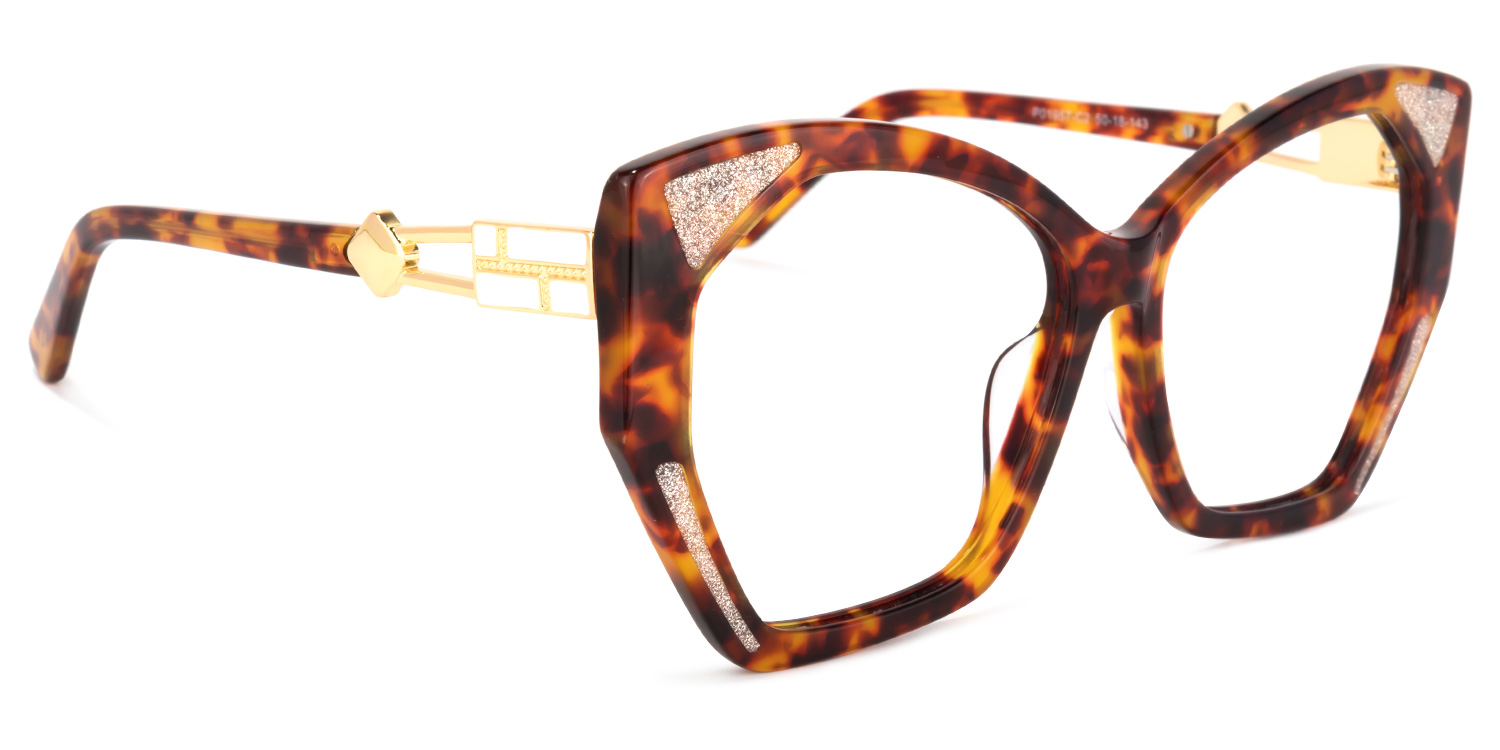 Routh Geometric Yellow-Tortoise Glasses | ZEELOOL UK3