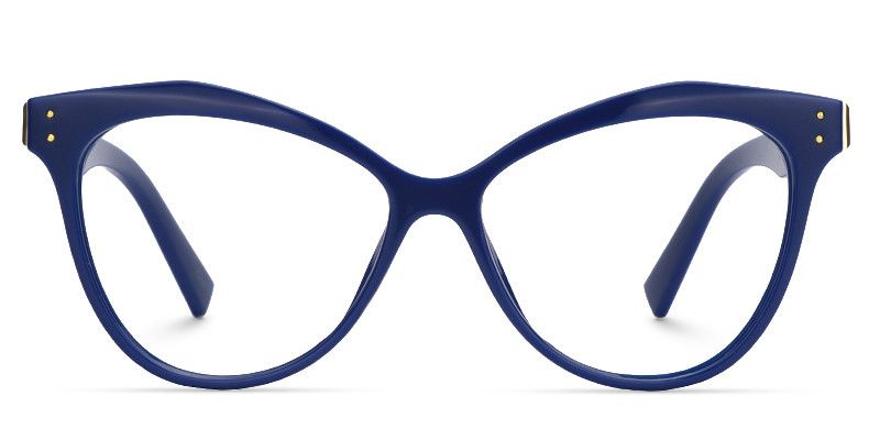 Saul Cat Eye Dark Blue Glasses  | ZEELOOL UK0