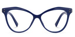 Saul Cat Eye Dark Blue Glasses 0