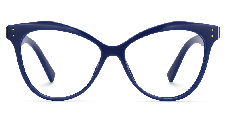 Saul Cat Eye Dark Blue Glasses  | ZEELOOL UK0