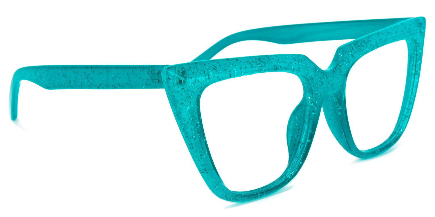 Phillip Cateye Peacock-Green Glasses | ZEELOOL UK2