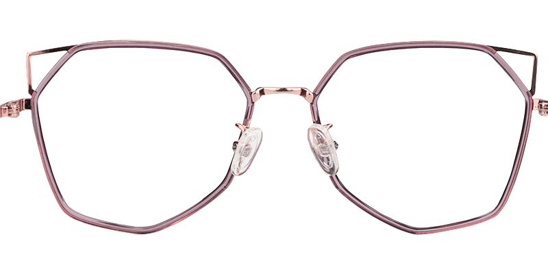 Aviva Geometric Light Purple Glasses | ZEELOOL UK4