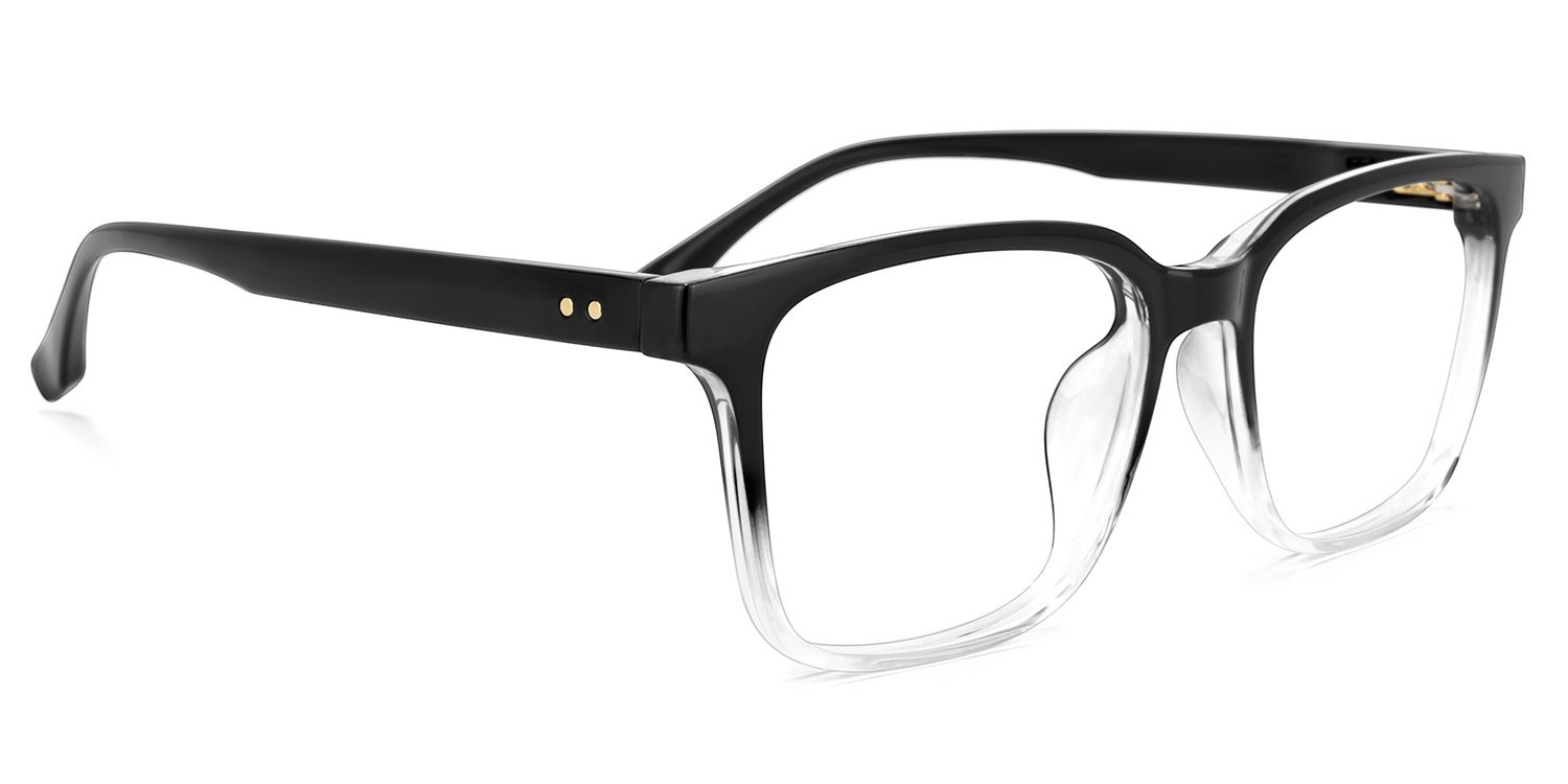 Roman Rectangle Black Glasses | ZEELOOL UK2