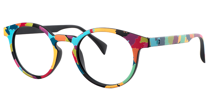 Street-Artist Round Colorful Funky Frame Glasses | ZEELOOL UK1