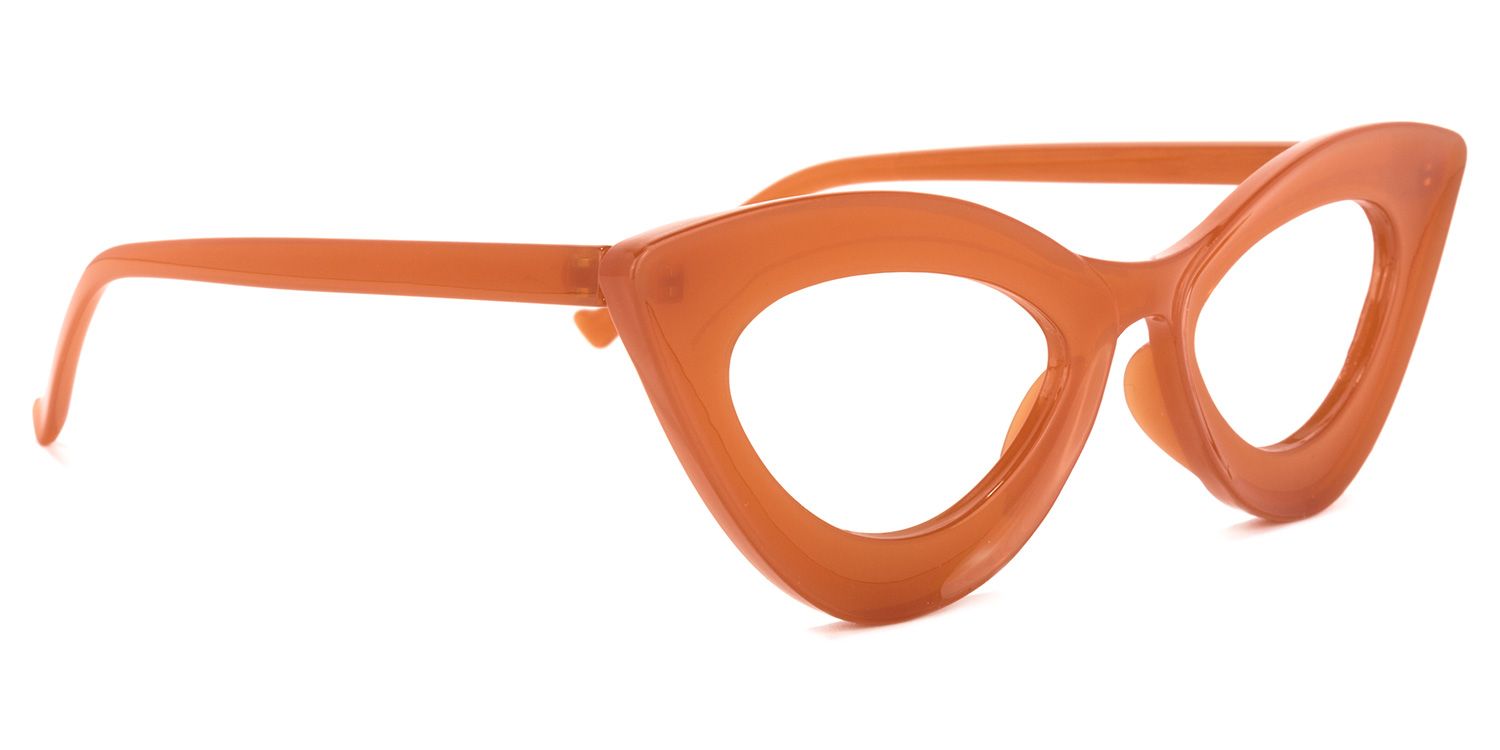 Quennell Cateye Burnt Orange Glasses | ZEELOOL UK2