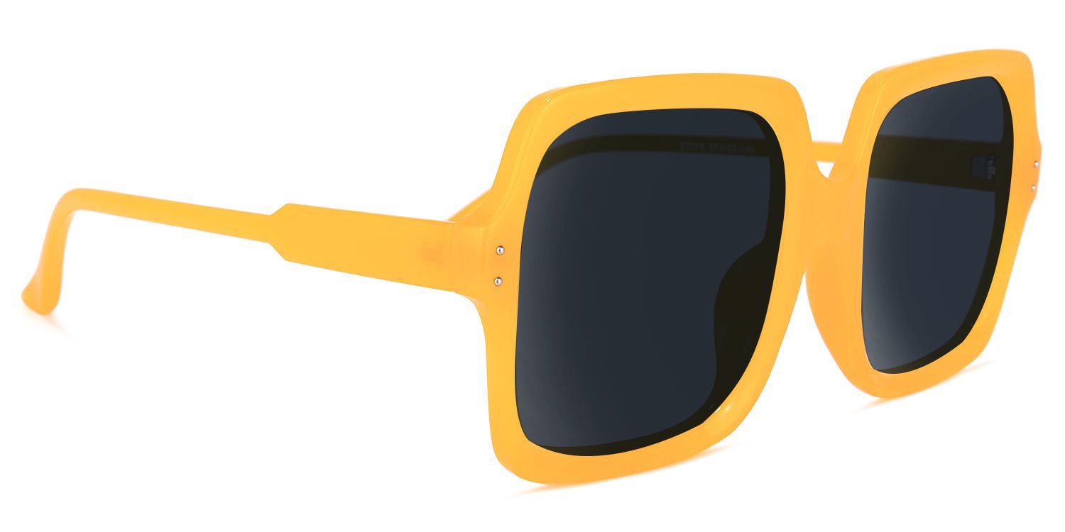 Ronnie Square Yellow Sunglasses | ZEELOOL UK2