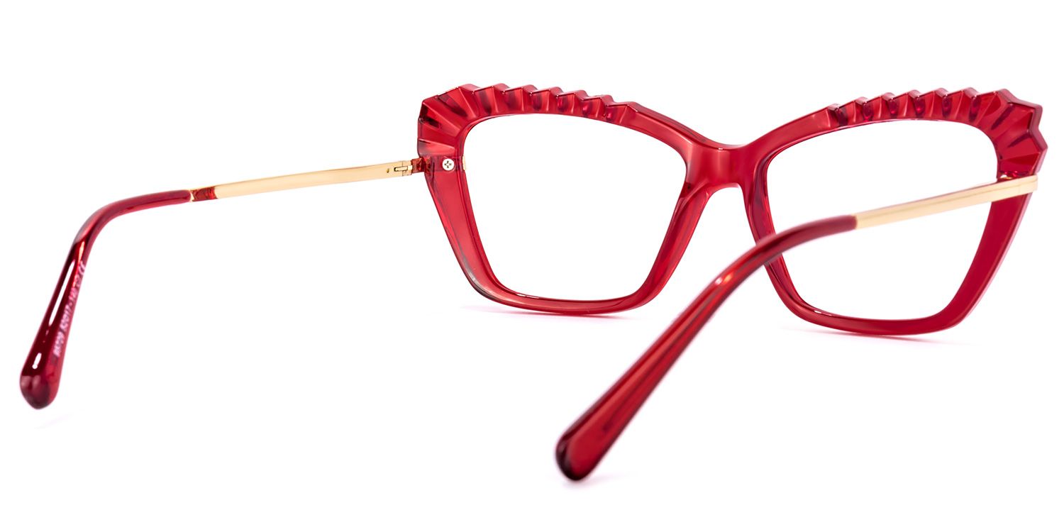 Sophie Cateye Red Glasses | ZEELOOL UK4