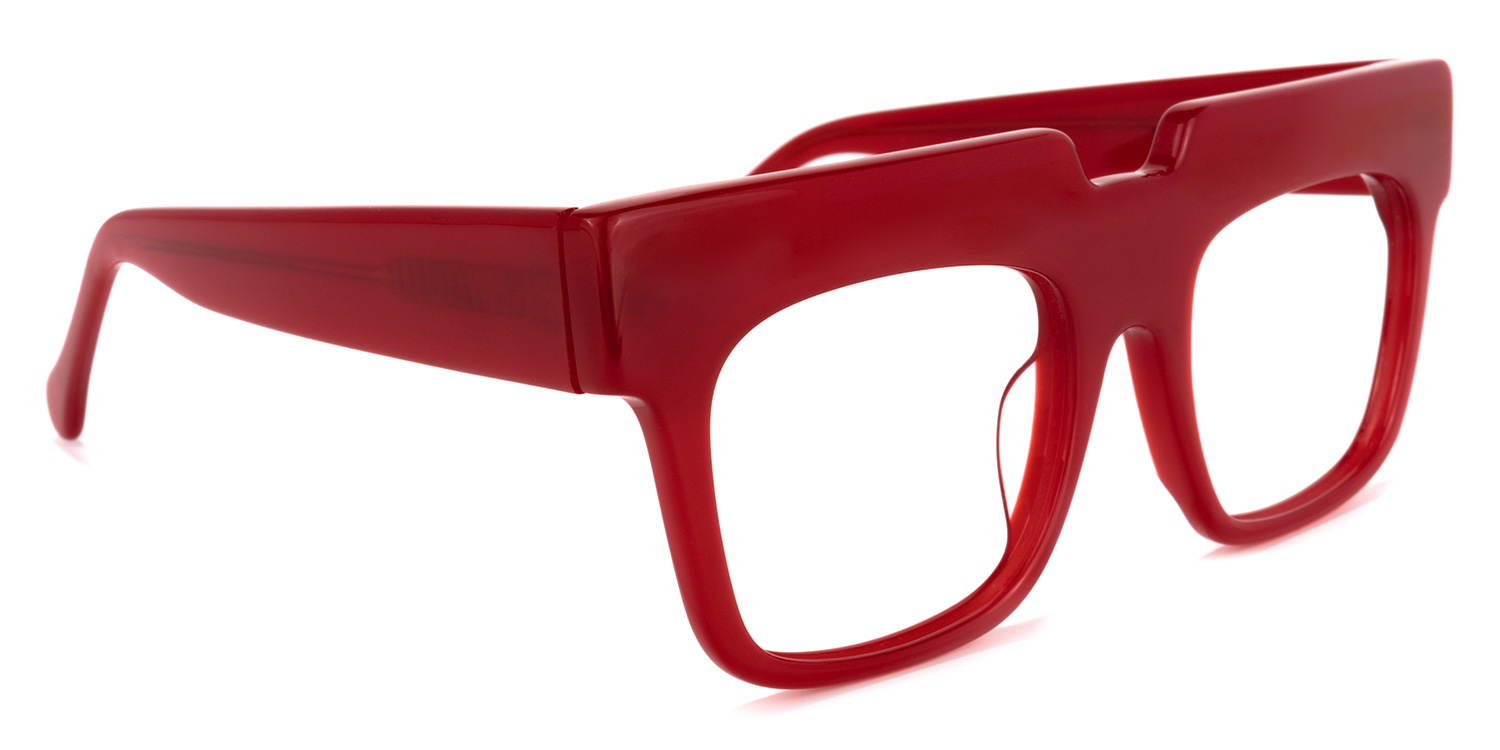 Travis Square Red Glasses | ZEELOOL UK2