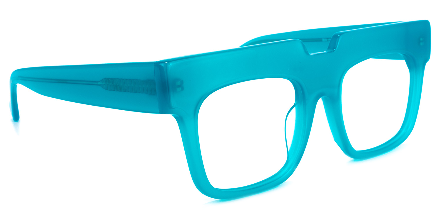 Travis Square Blue Glasses | ZEELOOL UK2