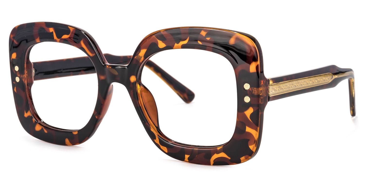 Eloise Square Tortoise Glasses | ZEELOOL UK1