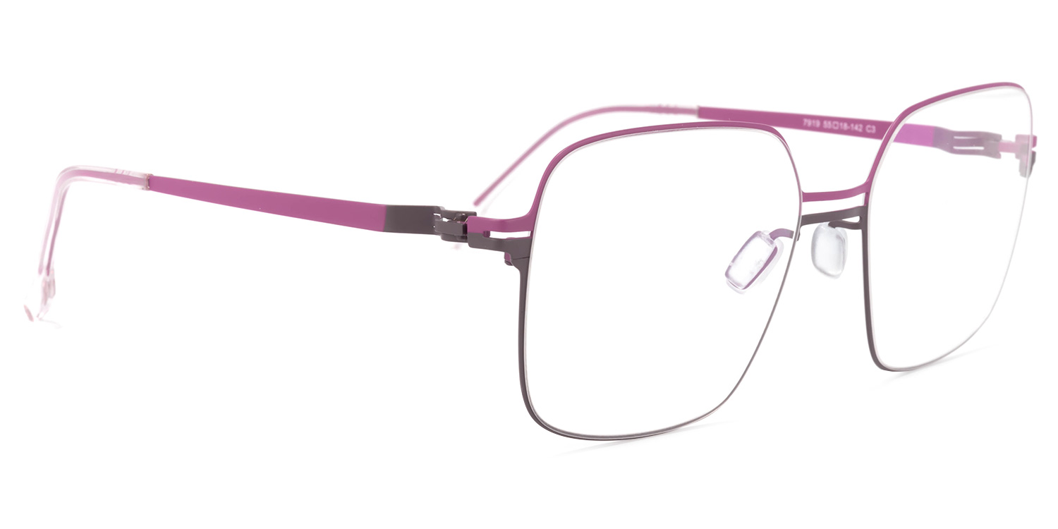 Yadira Square Two-Tone Glasses | ZEELOOL UK2
