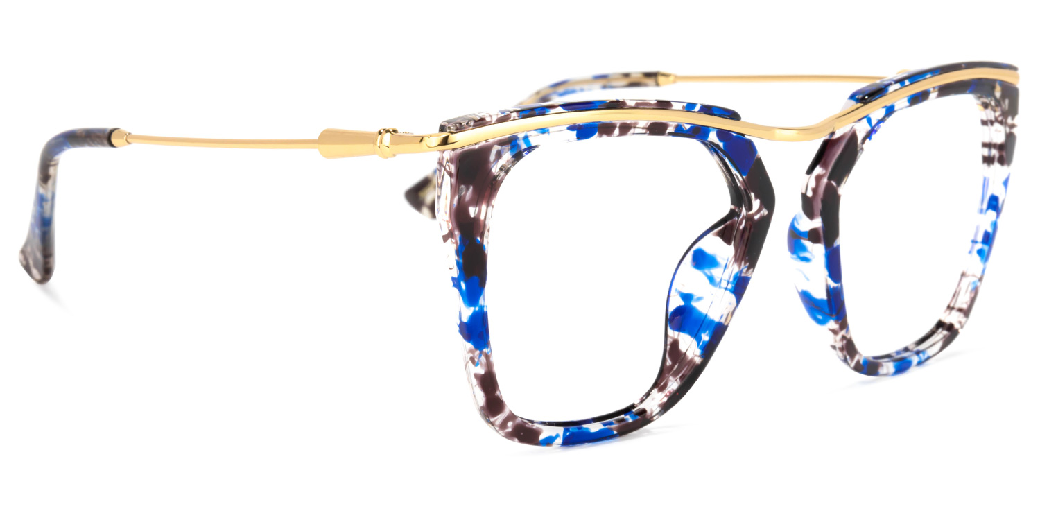 Yadiel Geometric Blue-Floral Glasses5